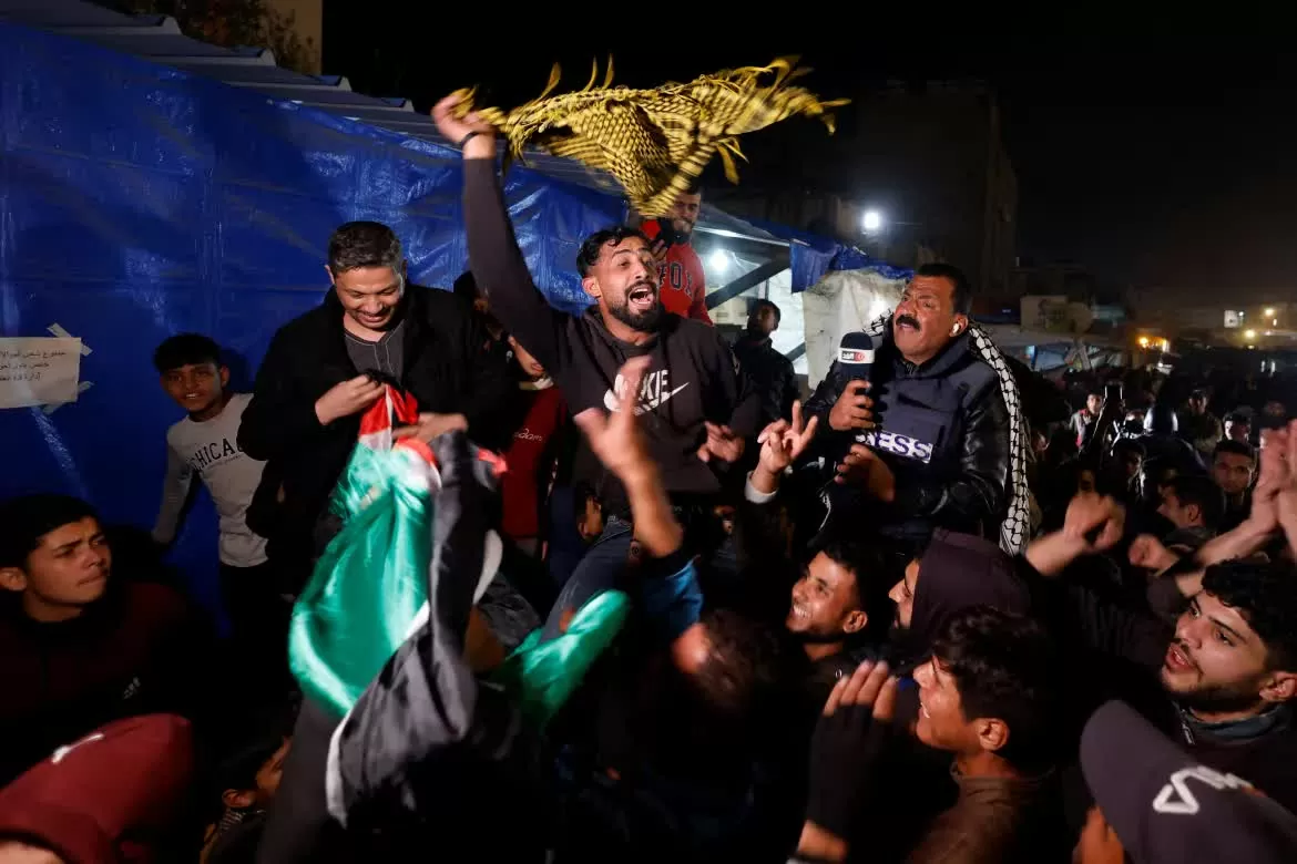 Niềm hân hoan của hàng nghìn người trên khắp Dải Gaza sau thoả thuận ngừng bắn