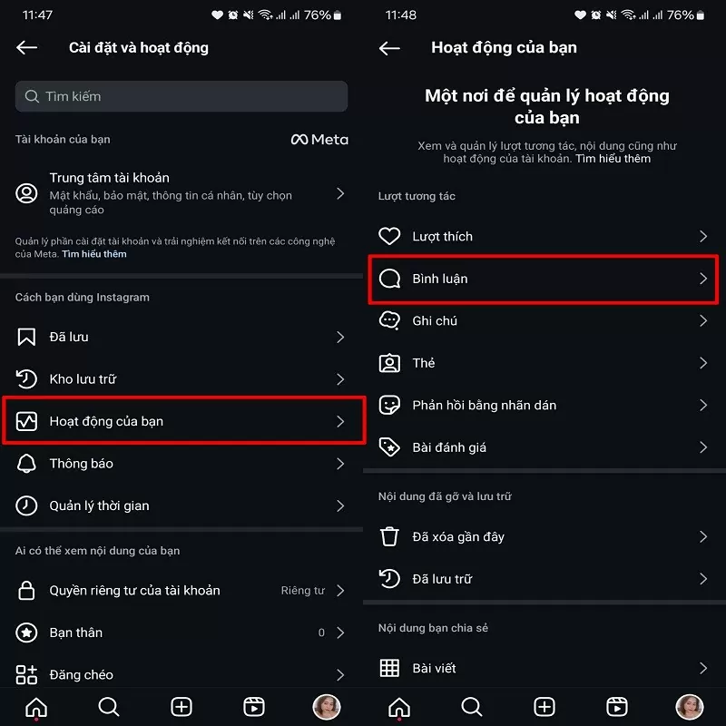 Xem lại bình luận của bạn trên Instagram đơn giản, nhanh chóng Xem lại bình luận của bạn trên Instagram đơn giản, nhanh chóng