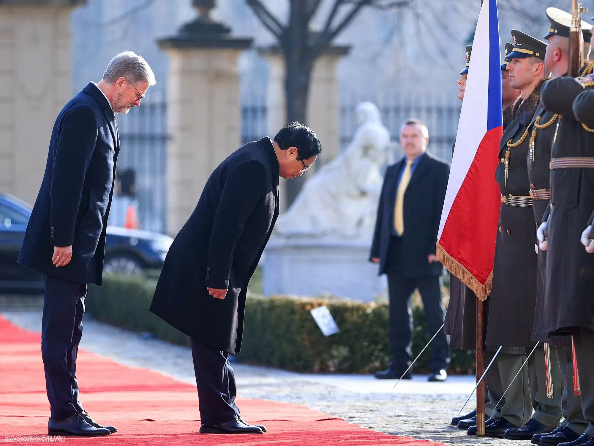 Lễ đón chính thức Thủ tướng Phạm Minh Chính thăm chính thức Czech