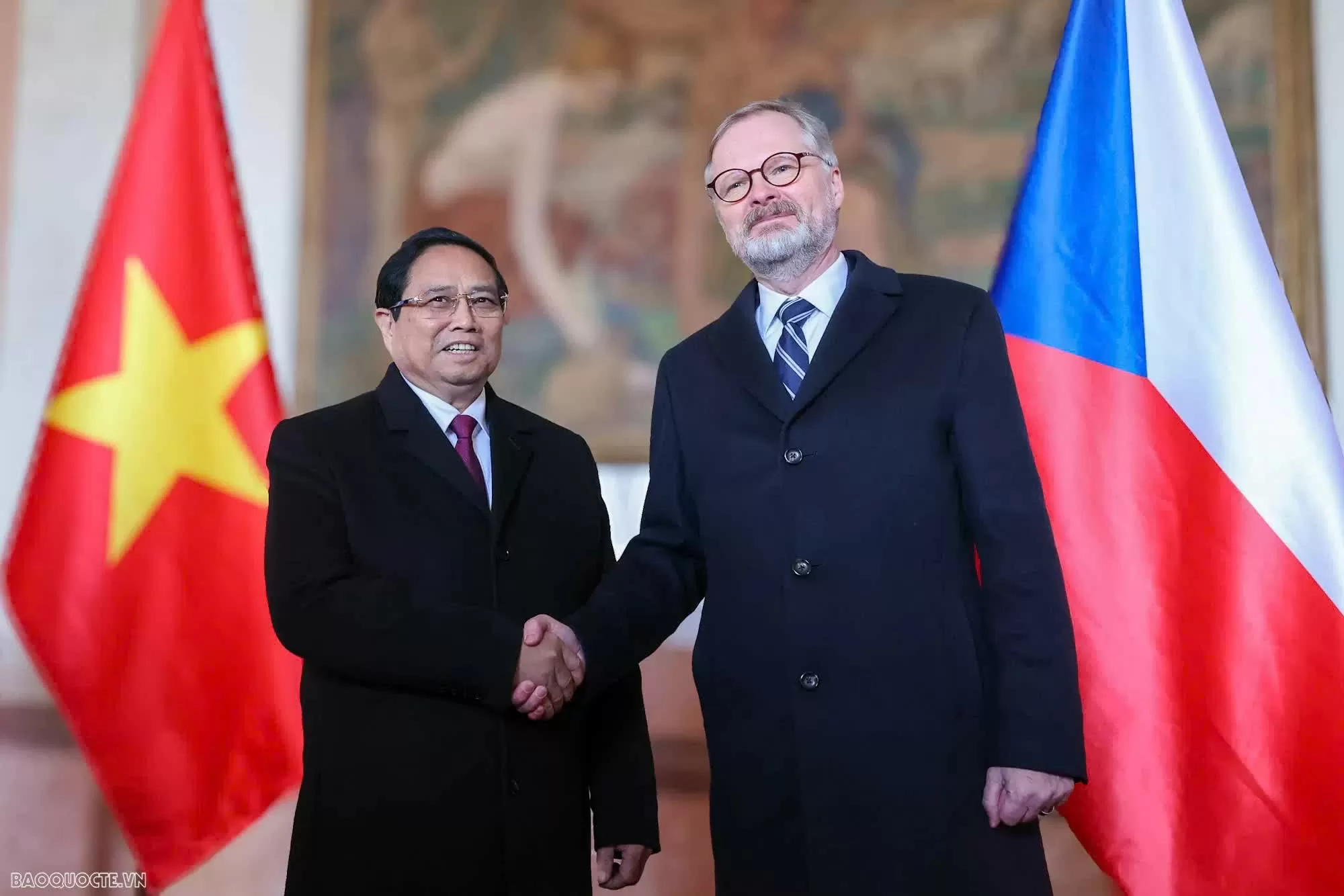 Trong cuộc hội đàm giữa Thủ tướng Phạm Minh Chính và Thủ tướng Czech Petr Fiala ngày 20/1, hai bên đã nhất trí tuyên bố nâng cấp quan hệ Việt Nam-Czech lên Đối tác chiến lược. (Ảnh: Nguyễn Hồng) Trong cuộc hội đàm giữa Thủ tướng Phạm Minh Chính và Thủ tướng Czech Petr Fiala ngày 20/1, hai bên đã nhất trí tuyên bố nâng cấp quan hệ Việt Nam-Czech lên Đối tác chiến lược. (Ảnh: Nguyễn Hồng)