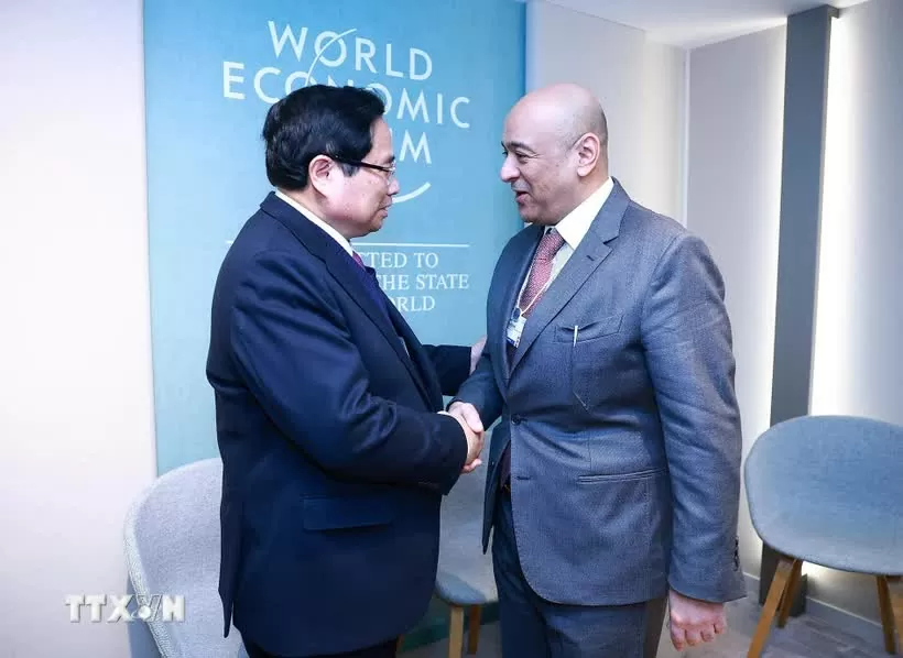Thủ tướng Phạm Minh Chính gặp Tổng Thư ký Hội đồng Hợp tác vùng Vịnh (GCC) Jasem Al Budaiwi. (Ảnh: Dương Giang/TTXVN) Thủ tướng Phạm Minh Chính gặp Tổng Thư ký Hội đồng Hợp tác vùng Vịnh (GCC) Jasem Al Budaiwi. (Ảnh: Dương Giang/TTXVN)