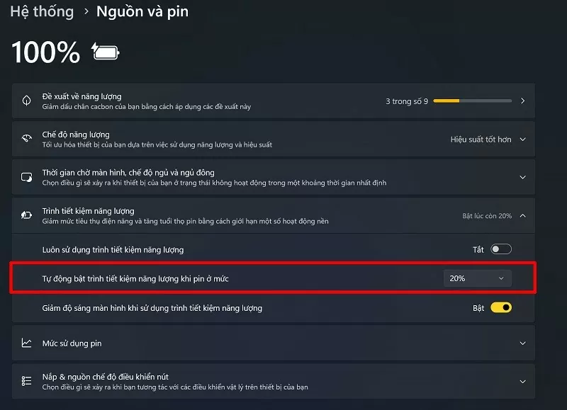 Mách bạn cách bật tiết kiệm pin trên Windows 11 giúp kéo dài thời gian sử dụng Mách bạn cách bật tiết kiệm pin trên Windows 11 giúp kéo dài thời gian sử dụng