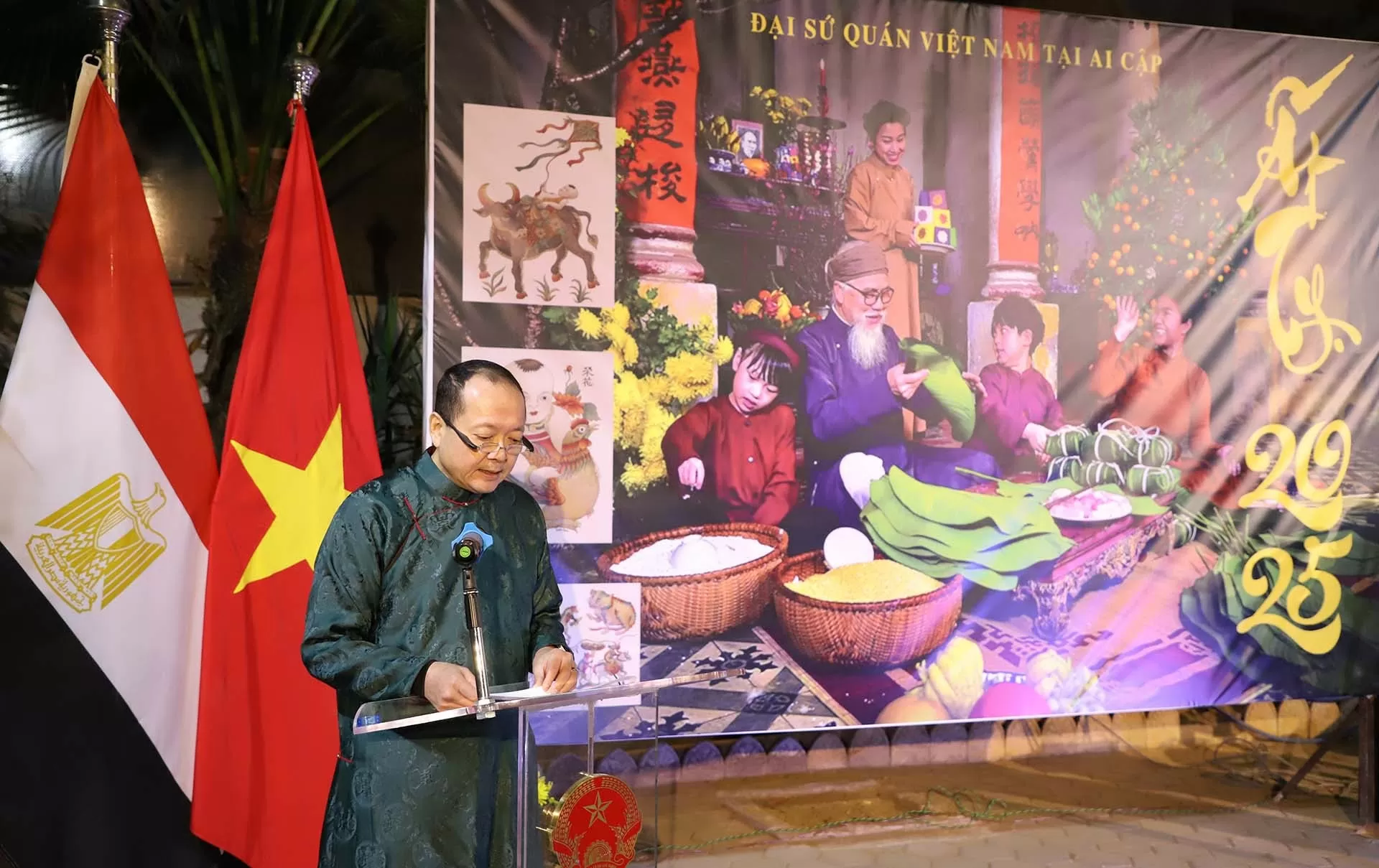 Đại sứ quán Việt Nam tại Ai Cập tổ chức đón Tết Ất Tỵ 2025 Đại sứ quán Việt Nam tại Ai Cập tổ chức đón Tết Ất Tỵ 2025