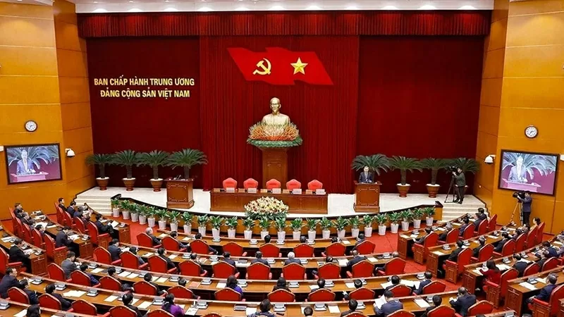 Quang cảnh phiên bế mạc Hội nghị Ban Chấp hành Trung ương Đảng khóa XIII. (Nguồn: TTXVN) Quang cảnh phiên bế mạc Hội nghị Ban Chấp hành Trung ương Đảng khóa XIII. (Nguồn: TTXVN)