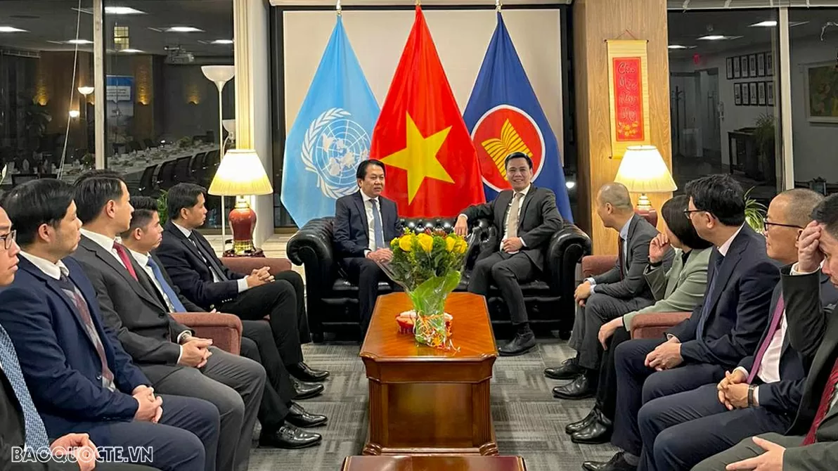 Phái đoàn Lào tại Liên hợp quốc chung vui cùng Phái đoàn Việt Nam dịp Tết Nguyên đán Ất Tỵ 2025