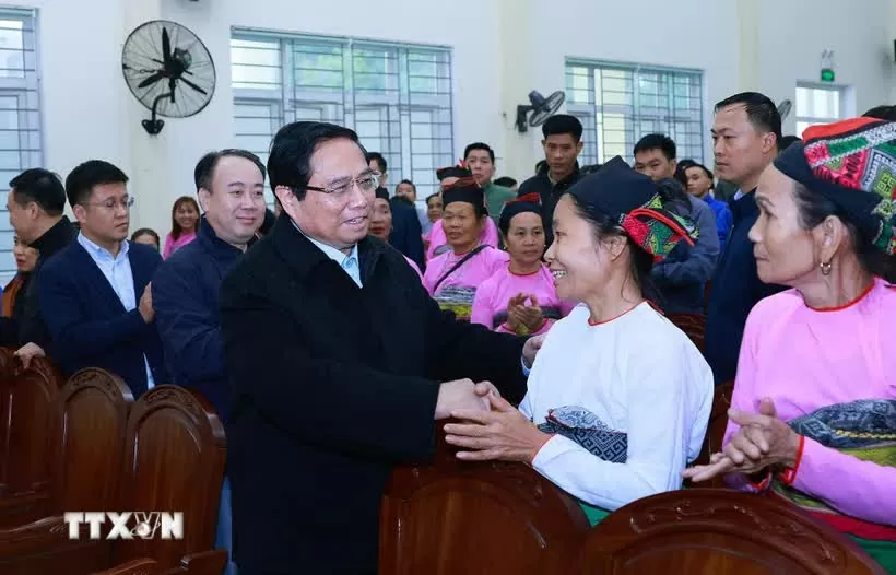 Thủ tướng Phạm Minh Chính chúc Tết nhân dân các dân tộc huyện Ngọc Lặc, tỉnh Thanh Hoá. (Ảnh: Dương Giang/TTXVN) Thủ tướng Phạm Minh Chính chúc Tết nhân dân các dân tộc huyện Ngọc Lặc, tỉnh Thanh Hoá. (Ảnh: Dương Giang/TTXVN)