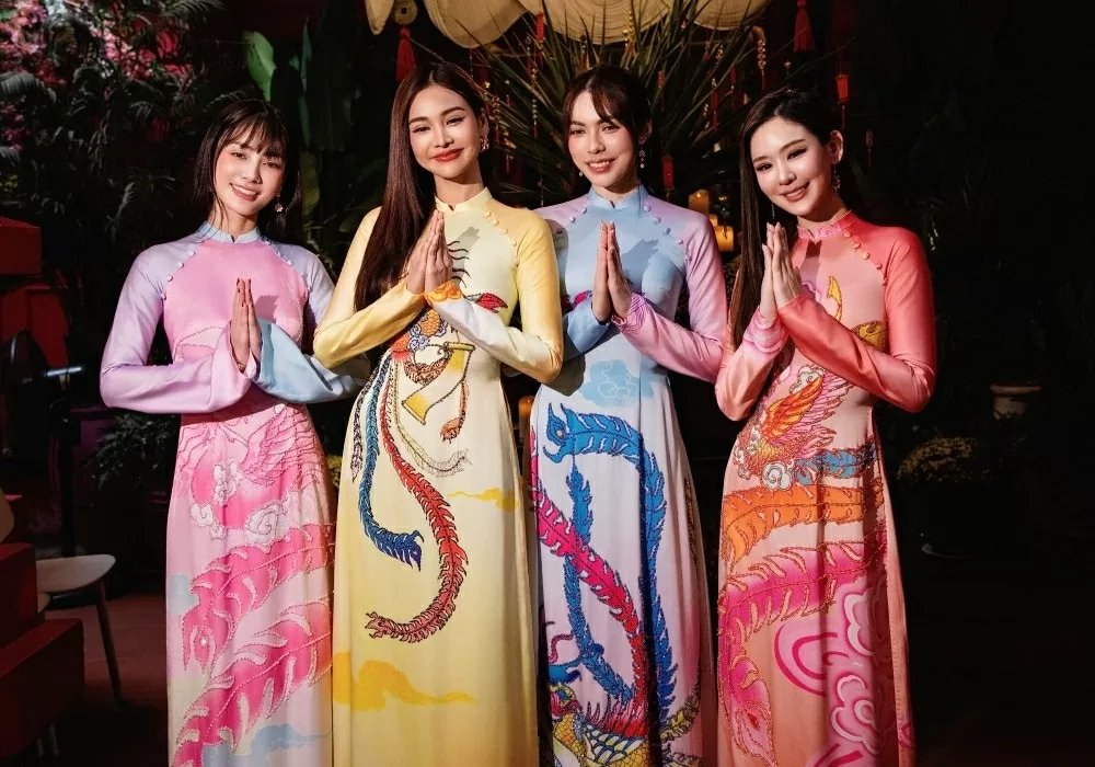 Dàn mỹ nhân Thái Lan diện áo dài Dàn mỹ nhân Thái Lan diện áo dài