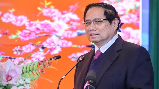 thu tuong pham minh chinh chuc tet dong vien luc luong vu trang ung truc tet