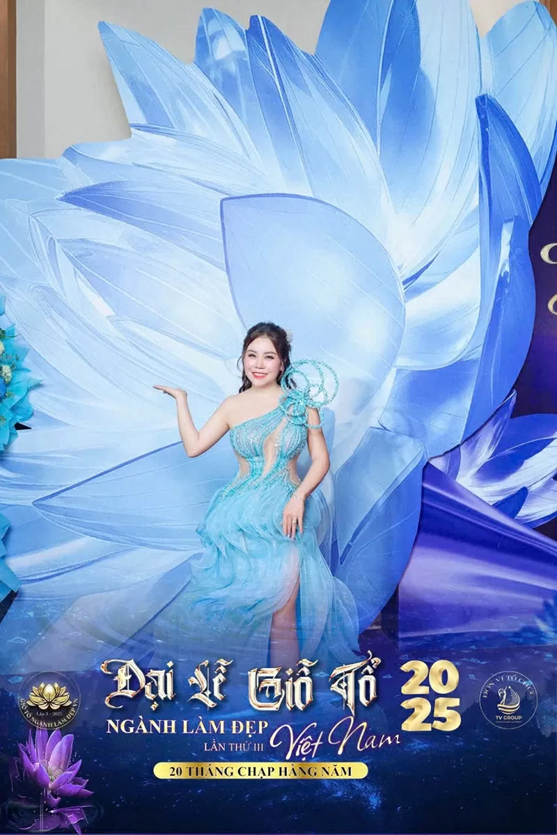 Hình ảnh doanh nhân Thu Thảo trong “Đại lễ Giỗ tổ ngành làm đẹp”.