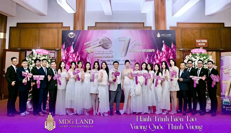 Hình ảnh đội ngũ MDG Holdings trong chương trình: “Hành trình kiến tạo vương quốc thịnh vượng”.