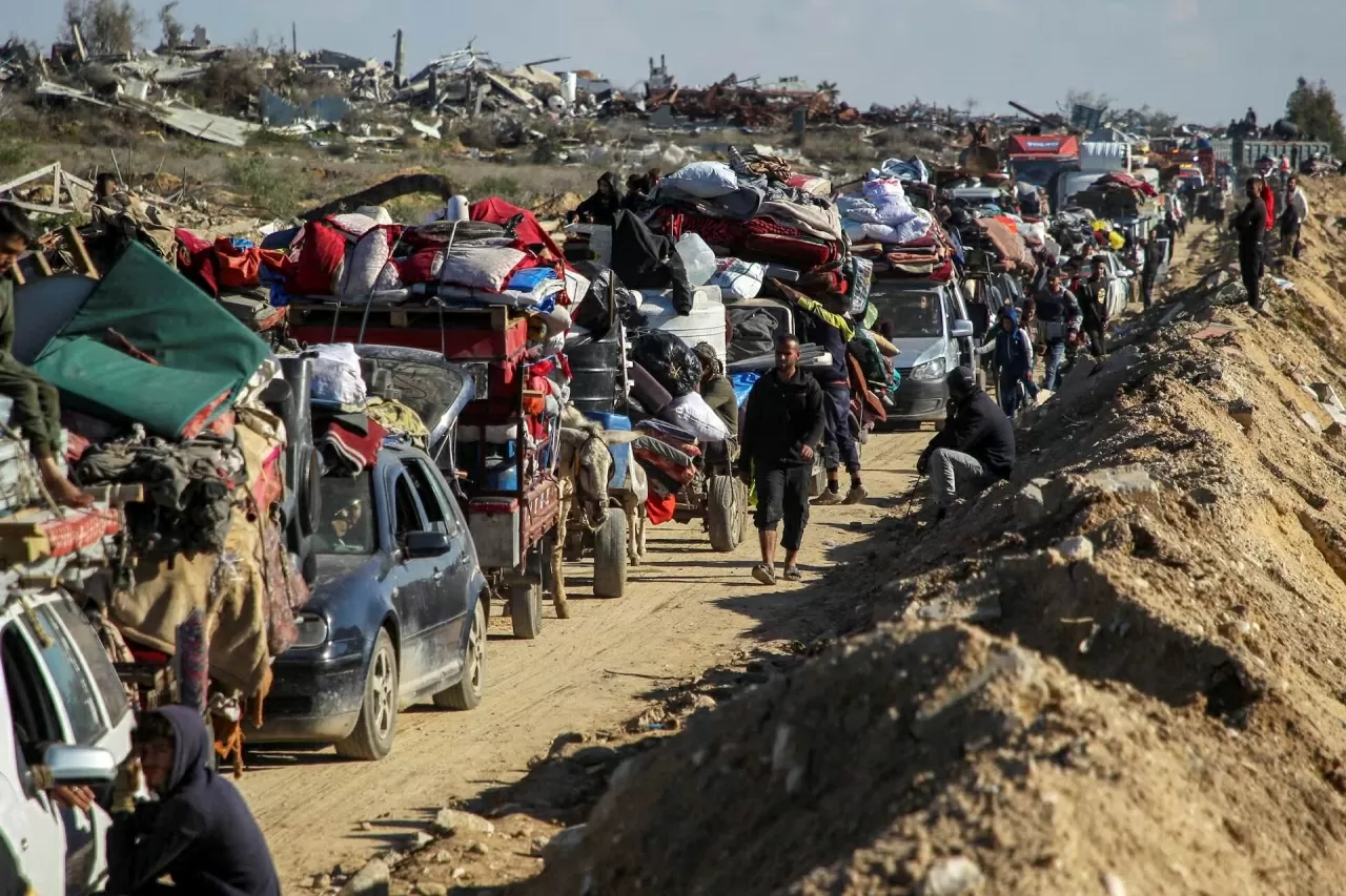 Hàng chục nghìn người Palestine háo hức trở về nhà ở phía Bắc Dải Gaza