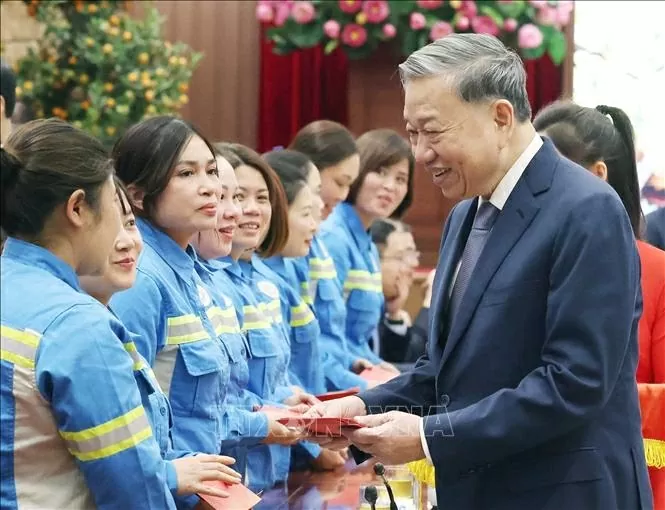 Tổng Bí thư Tô Lâm thăm, chúc Tết Đảng bộ, chính quyền, nhân dân Thủ đô Hà Nội
