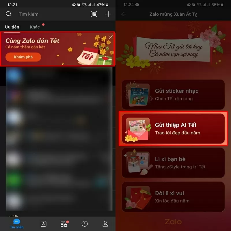 Gửi lời chúc ý nghĩa bằng thiệp Tết AI trên Zalo cực đơn giản Gửi lời chúc ý nghĩa bằng thiệp Tết AI trên Zalo cực đơn giản