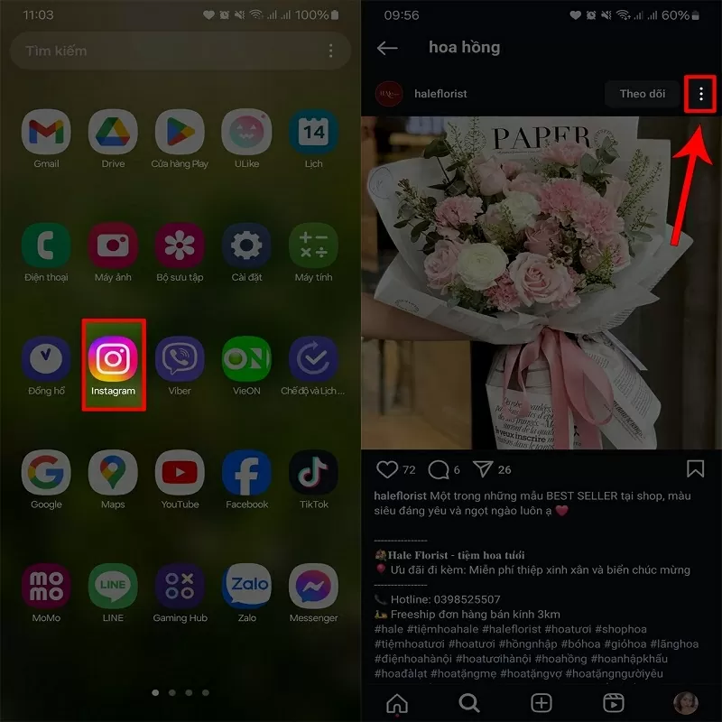 Cách tải ảnh Instagram về điện thoại với vài thao tác đơn giản