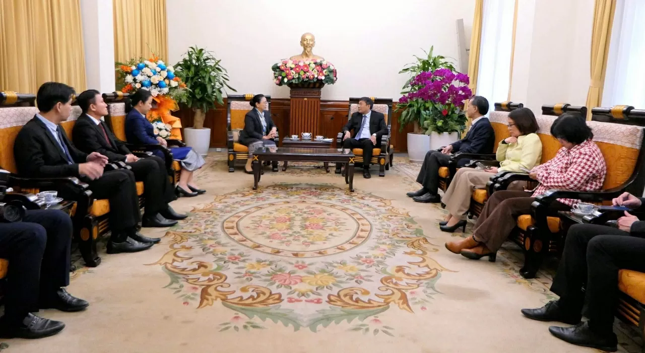 Toàn cảnh cuộc gặp. (Ảnh: Thành Long)