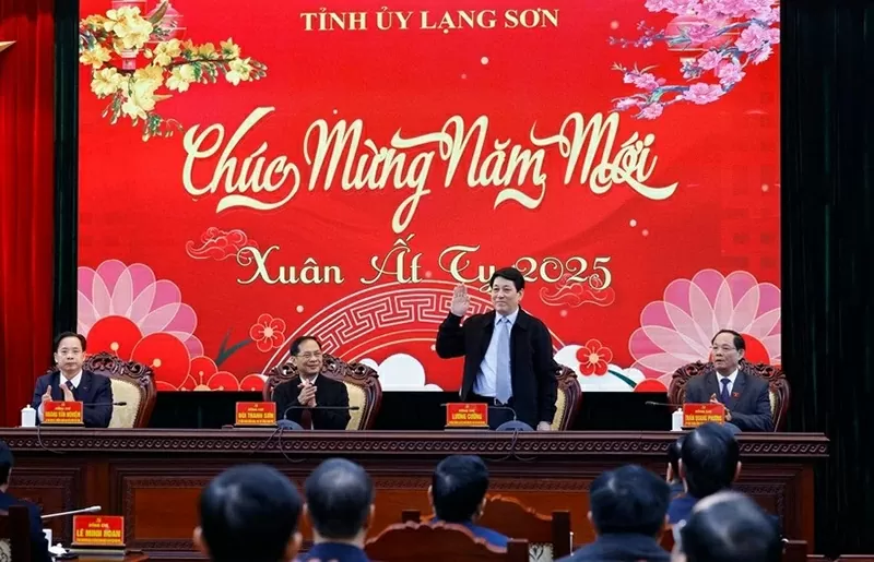 Chủ tịch nước Lương Cường thăm và làm việc với Tỉnh ủy Lạng Sơn