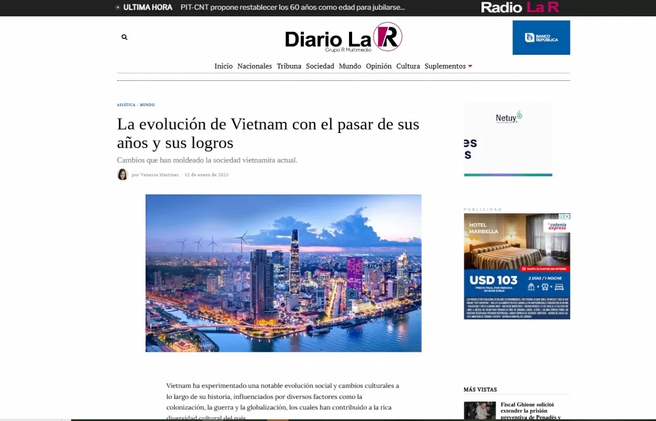 Truyền thông Uruguay: Việt Nam có nền văn hóa đa dạng và phong phú Truyền thông Uruguay: Việt Nam có nền văn hóa đa dạng và phong phú