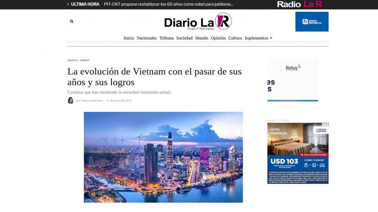 Báo Uruguay nêu bật sự đa dạng và sáng tạo của văn hóa Việt Nam