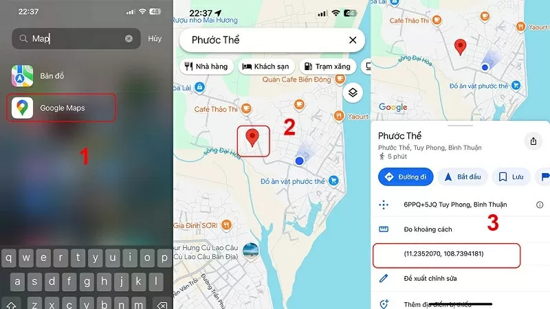 Cách lấy tọa độ trên Google Maps bằng điện thoại, máy tính cực đơn giản Cách lấy tọa độ trên Google Maps bằng điện thoại, máy tính cực đơn giản