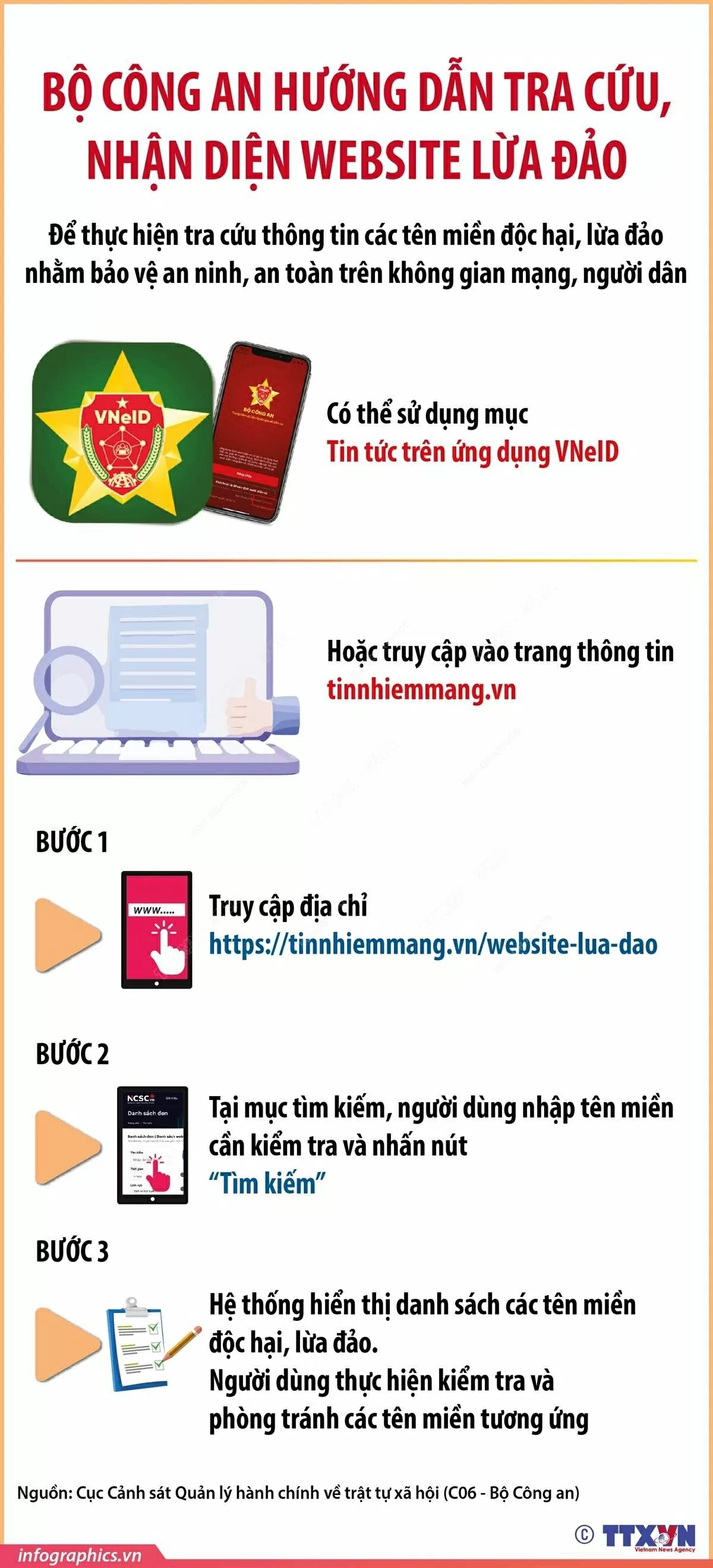 Bộ Công an hướng dẫn tra cứu, nhận diện website lừa đảo Bộ Công an hướng dẫn tra cứu, nhận diện website lừa đảo