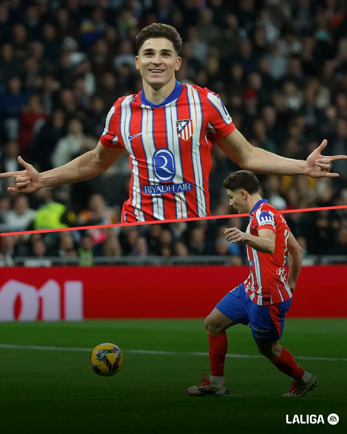 Alvarez mở tỷ số trên chấm phạt đền. Ảnh: La Liga Alvarez mở tỷ số trên chấm phạt đền. Ảnh: La Liga