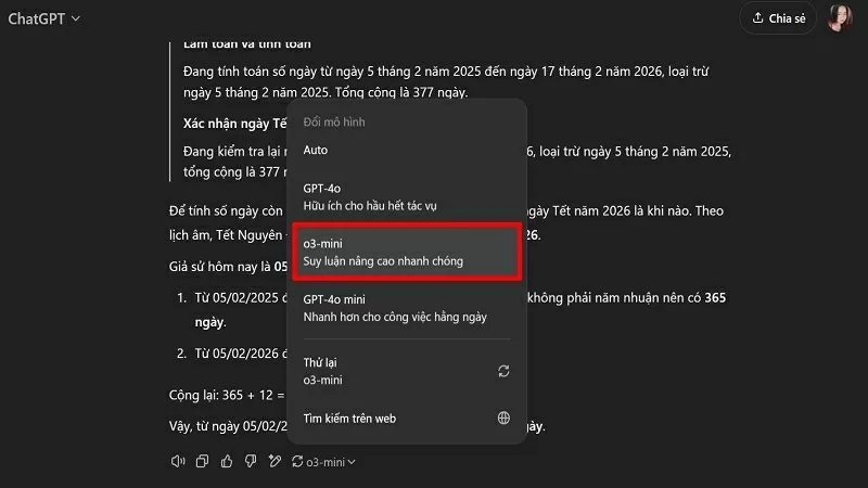 Cách sử dụng ChatGPT o3-mini miễn phí với vài thao tác đơn giản