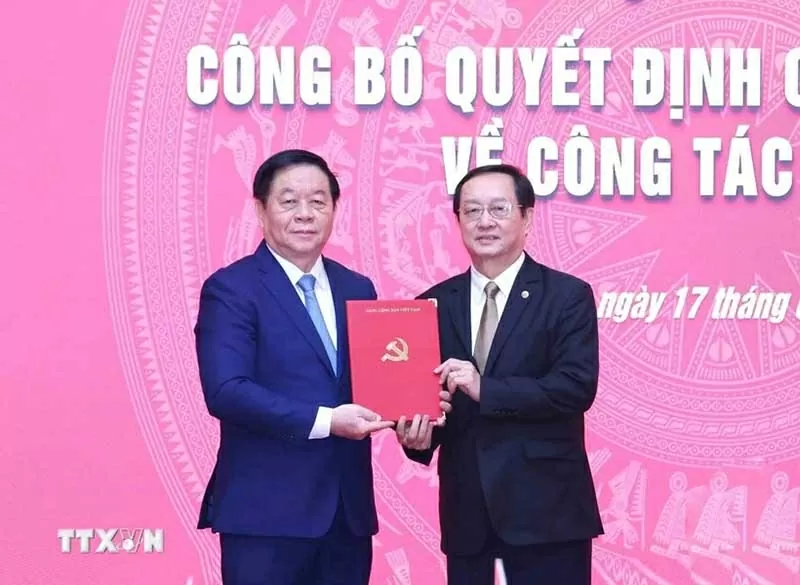 Ông Huỳnh Thành Đạt giữ chức Phó Trưởng ban Tuyên giáo và Dân vận Trung ương
