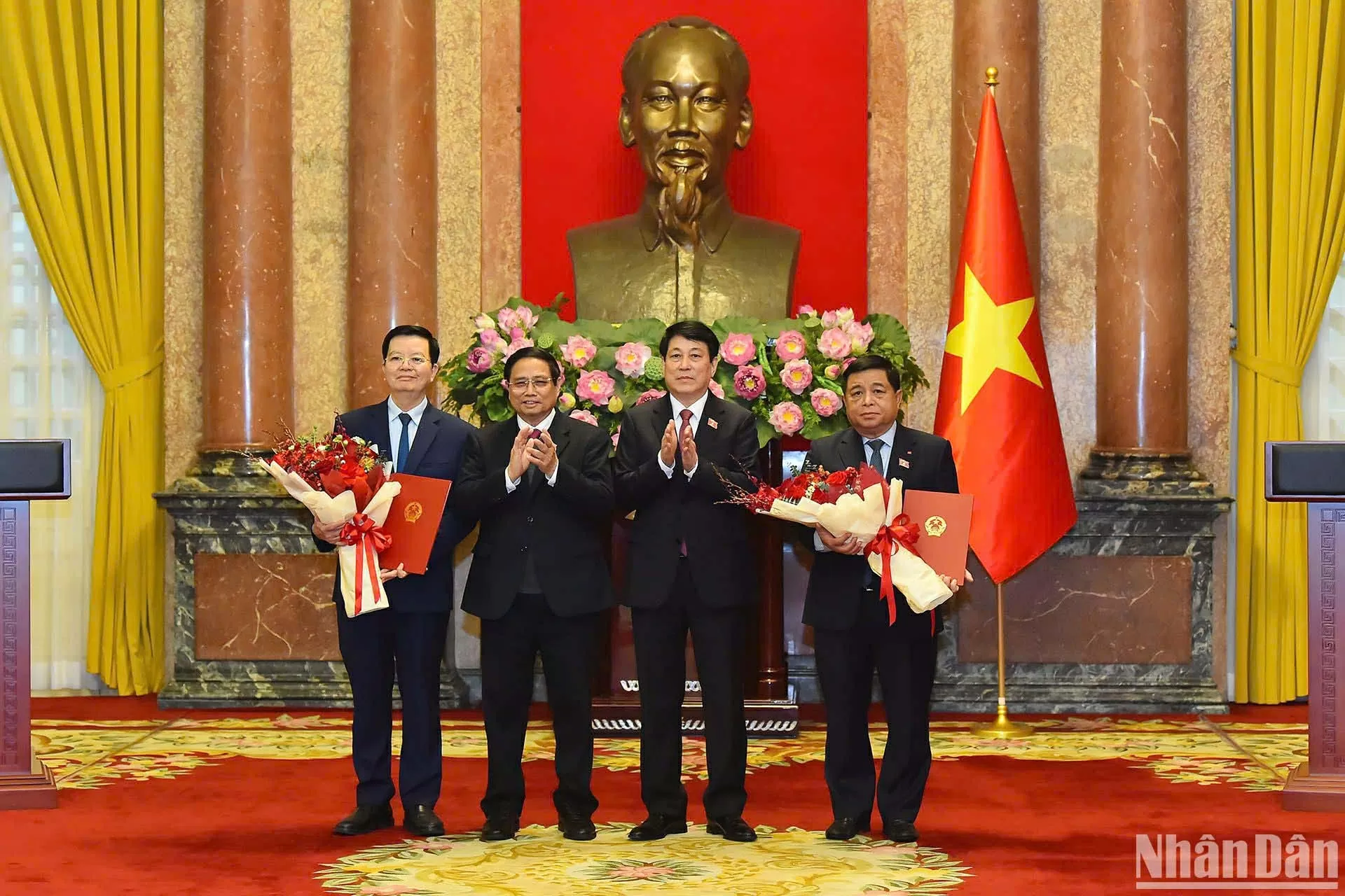 Chủ tịch nước Lương Cường trao quyết định bổ nhiệm Phó Thủ tướng và Bộ trưởng