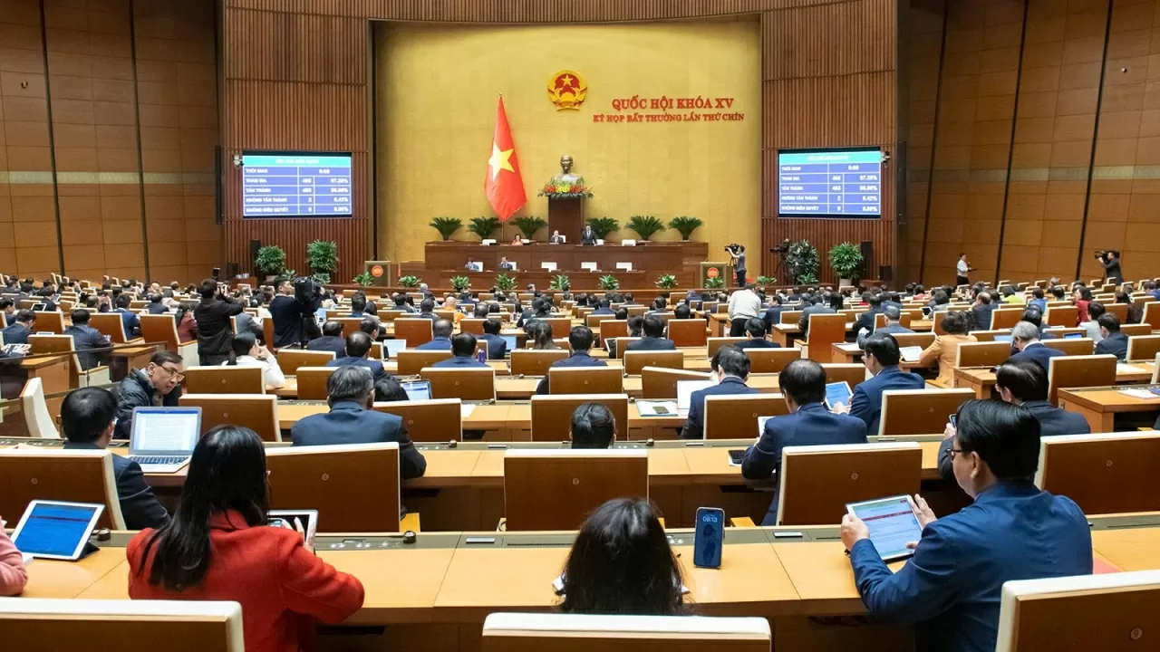 Quốc hội đã biểu quyết thông qua Luật Tổ chức Chính phủ (sửa đổi) 