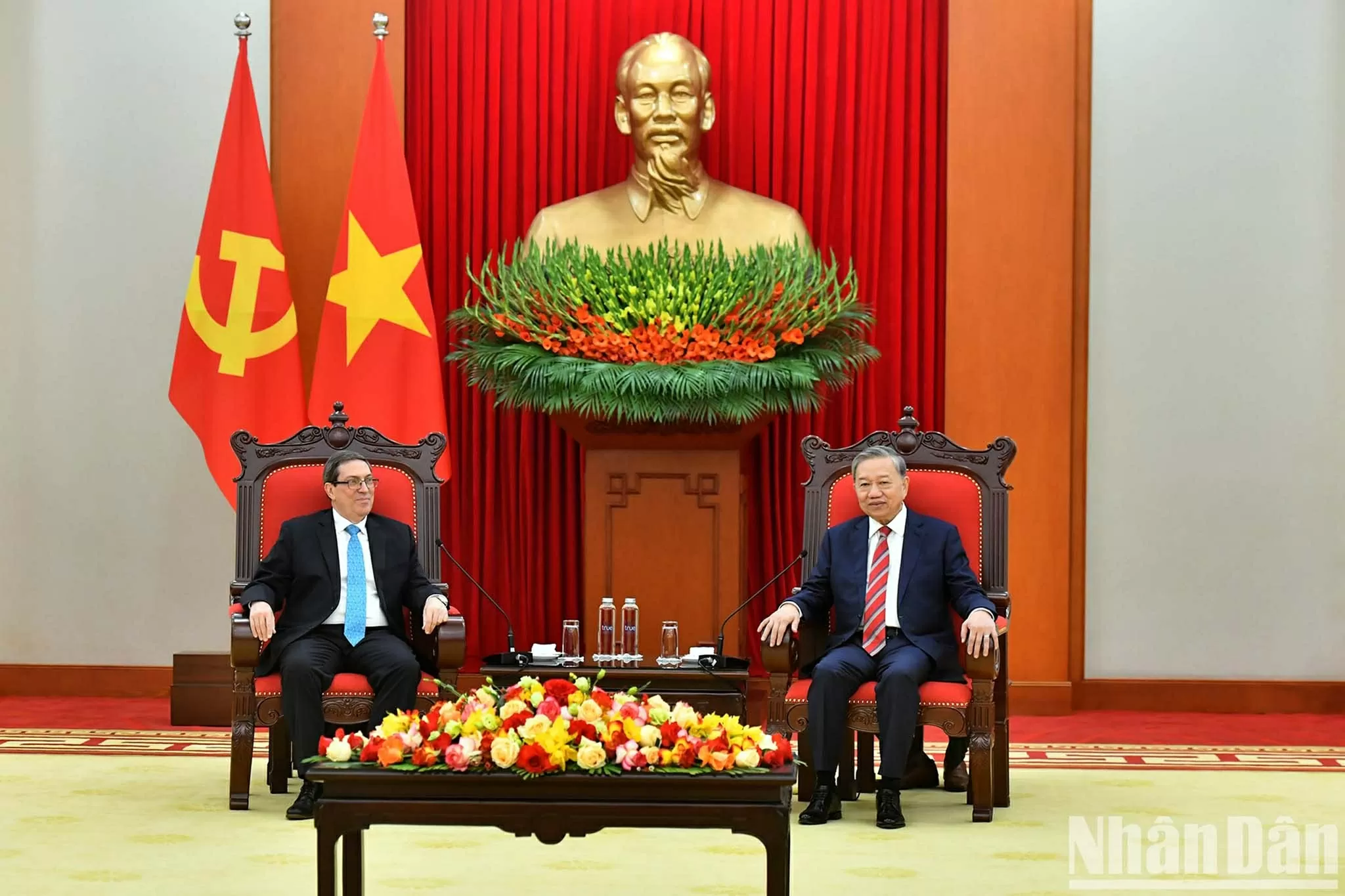 Tổng Bí thư Tô Lâm tiếp Ủy viên Bộ Chính trị, Bộ trưởng Ngoại giao Cuba