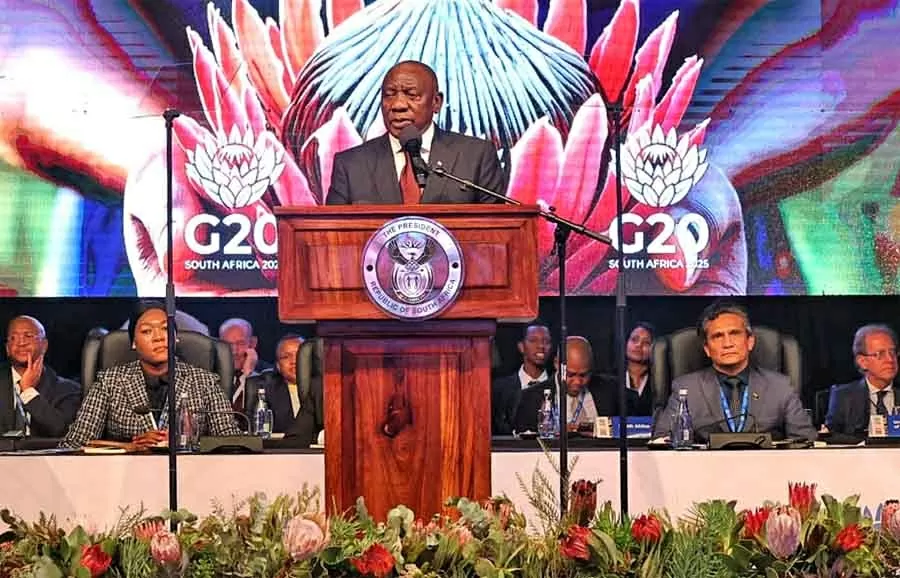 Khai mạc Hội nghị Ngoại trưởng G20: Tổng thống Nam Phi nhắc nhở về 'chất keo gắn kết' trong thế giới chia rẽ, trấn an việc thiếu vắng Ngoại trưởng Mỹ Khai mạc Hội nghị Ngoại trưởng G20: Tổng thống Nam Phi nhắc nhở về 'chất keo gắn kết' trong thế giới chia rẽ, trấn an việc thiếu vắng Ngoại trưởng Mỹ