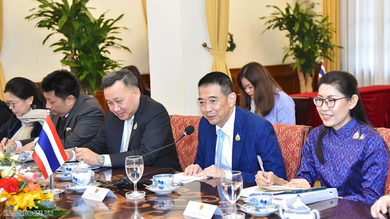 Phó Thủ tướng, Bộ trưởng Ngoại giao Bùi Thanh Sơn đón, hội đàm với Bộ trưởng Ngoại giao Thái Lan Maris Sangiampongsa