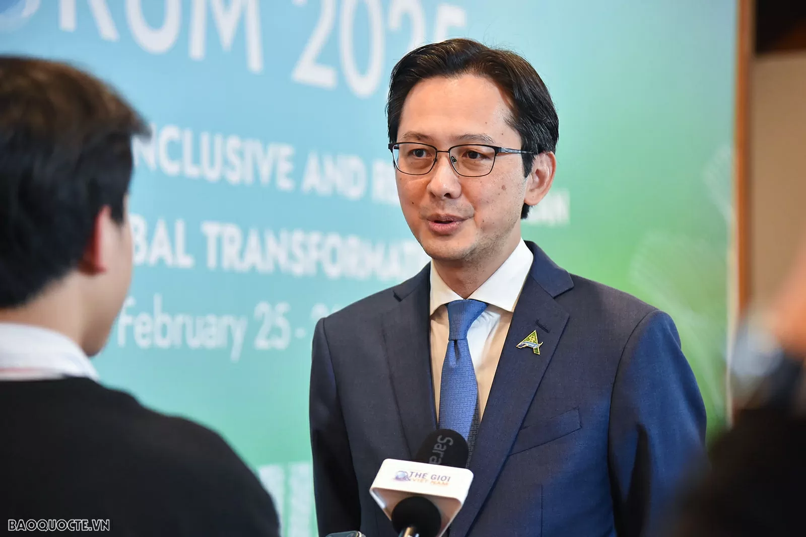 Chiều ngày 26/2, Thứ trưởng Ngoại giao Đỗ Hùng Việt trả lời phỏng vấn về kết quả Hội nghị ASEAN Future 2025. (Ảnh: Tuấn Anh) Thứ trưởng Đỗ Hùng Việt: Diễn đàn Tương lai ASEAN 2025 phát triển vượt bậc cả về chất và lượng