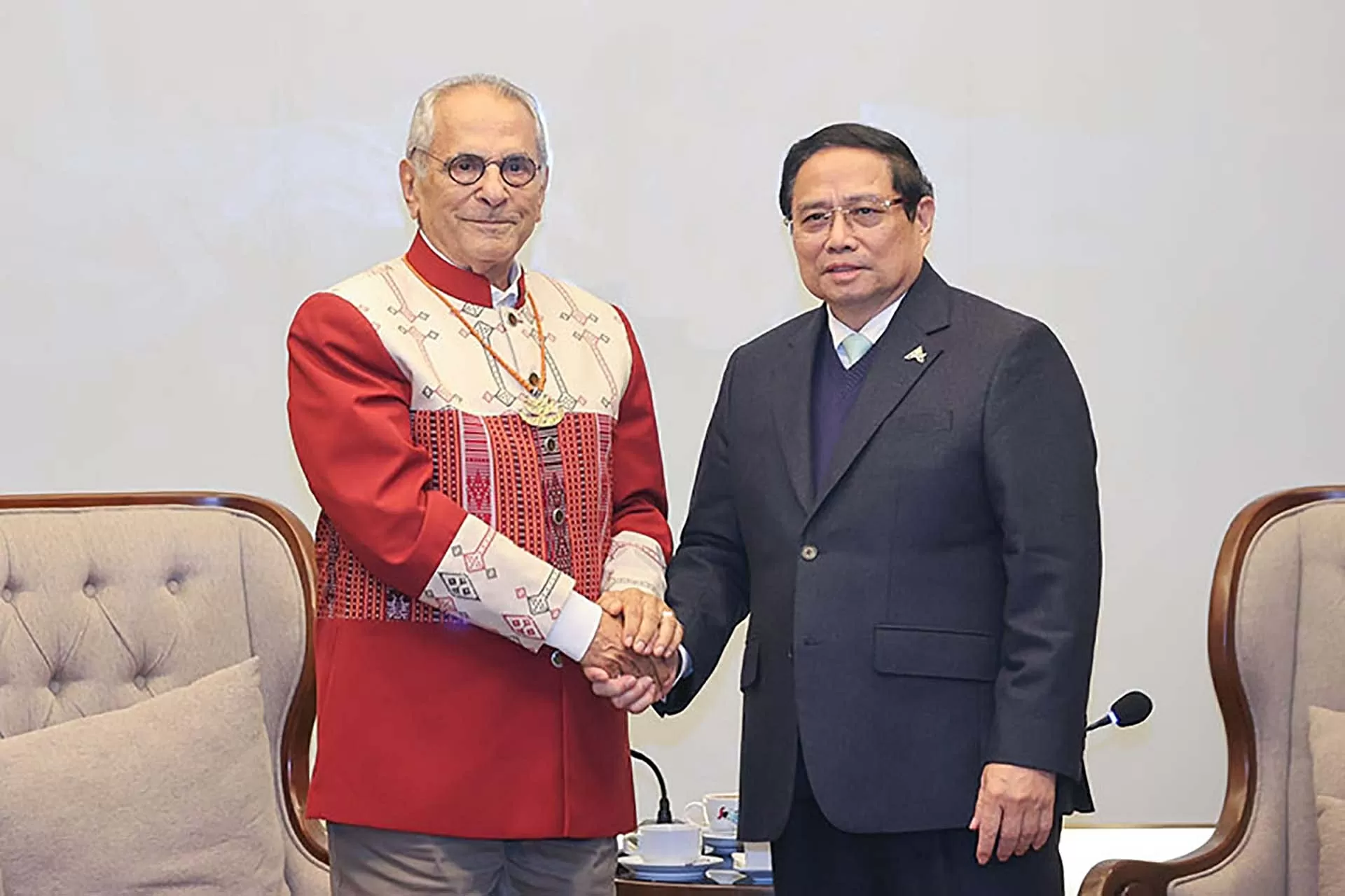 Thủ tướng Phạm Minh Chính tiếp Tổng thống Timor-Leste José Ramos-Horta. (Nguồn: VGP)