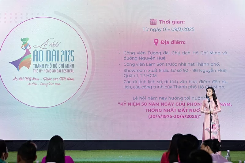 Lễ hội Áo dài TP.HCM năm 2025 với chủ đề Áo dài Việt Nam - Vươn cao Việt Nam sẽ diễn ra từ 1-9/3 với chuỗi hoạt động đa dạn Lễ hội Áo dài TP.HCM năm 2025 với chủ đề Áo dài Việt Nam - Vươn cao Việt Nam sẽ diễn ra từ 1-9/3 với chuỗi hoạt động đa dạn