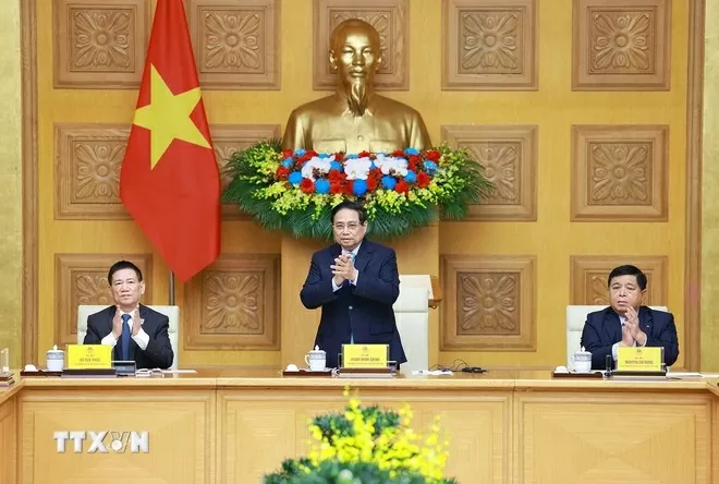 hủ tướng Phạm Minh Chính và Phó Thủ tướng Hồ Đức Phớc, Phó Thủ tướng Nguyễn Chí Dũng chủ trì Tọa đàm với các doanh nghiệp Nhật Bản.