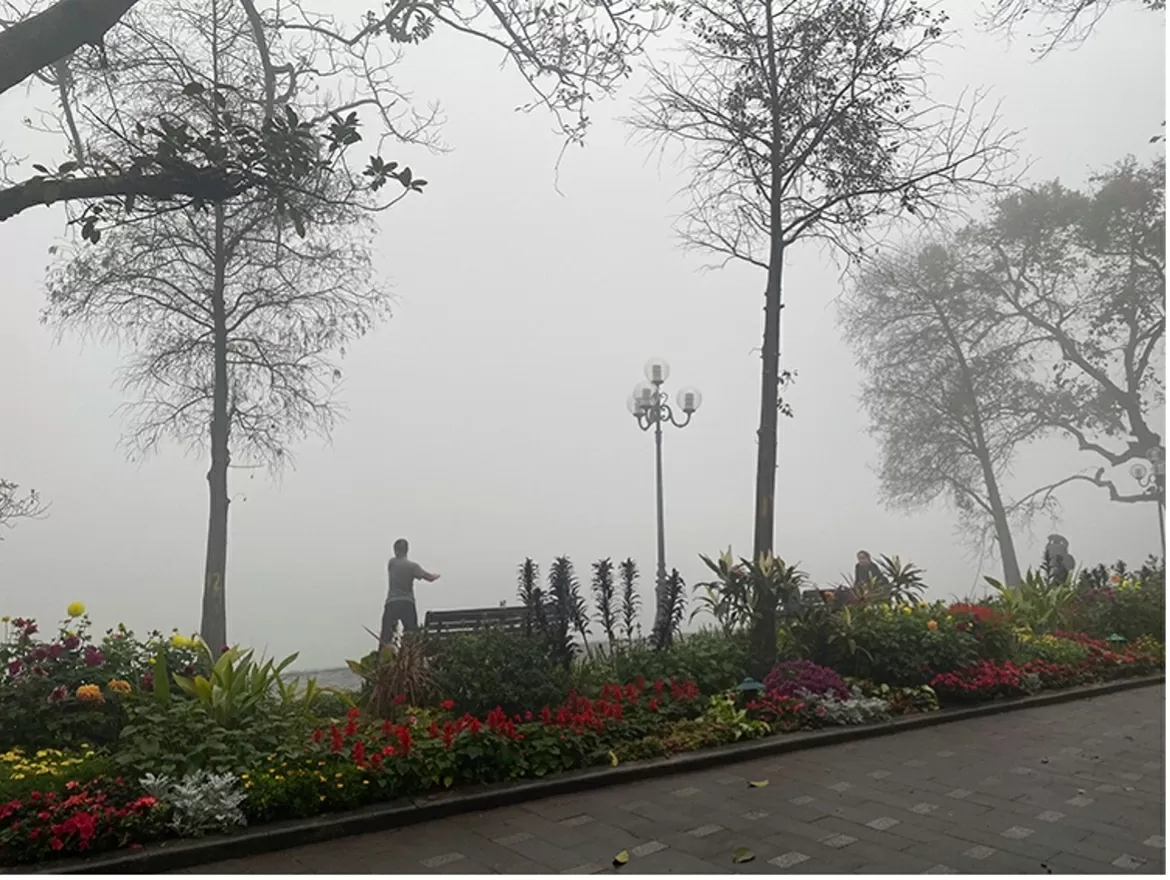 Bắc Bộ sương mù và mưa phùn. (Nguồn: TTXVN)