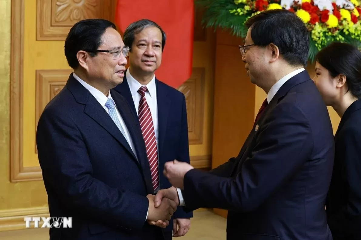 Thủ tướng Phạm Minh Chính tiếp Bí thư Đảng ủy Đại học Thanh Hoa, Trung Quốc Thủ tướng Phạm Minh Chính tiếp Bí thư Đảng ủy Đại học Thanh Hoa, Trung Quốc