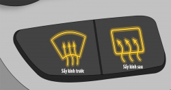 Sử dụng nút sấy gương chiếu hậu xe ô tô khi thời tiết sương mù, ẩm ướt