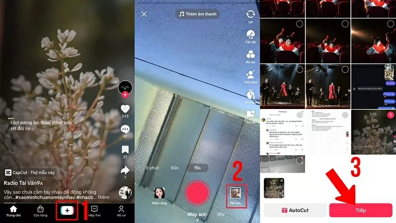 Chọn video bạn muốn đăng tải và nhấn vào nút Tiếp Chọn video bạn muốn đăng tải và nhấn vào nút Tiếp