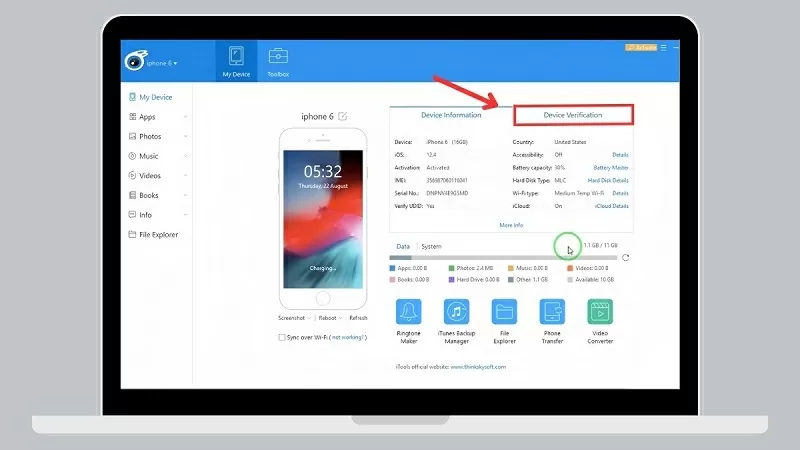 Nhấn vào mục Device Verification Nhấn vào mục Device Verification