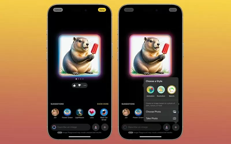 Sketch xuất hiện trong bản beta iOS 18.4