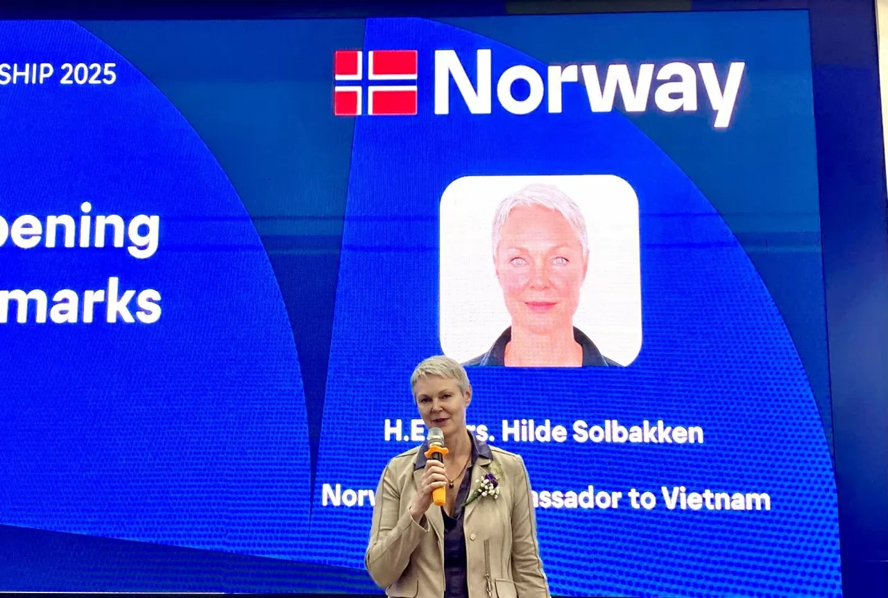 Đại sứ Na Uy tại Việt Nam Hilde Solbakken. (Ảnh: Ngọc Anh)