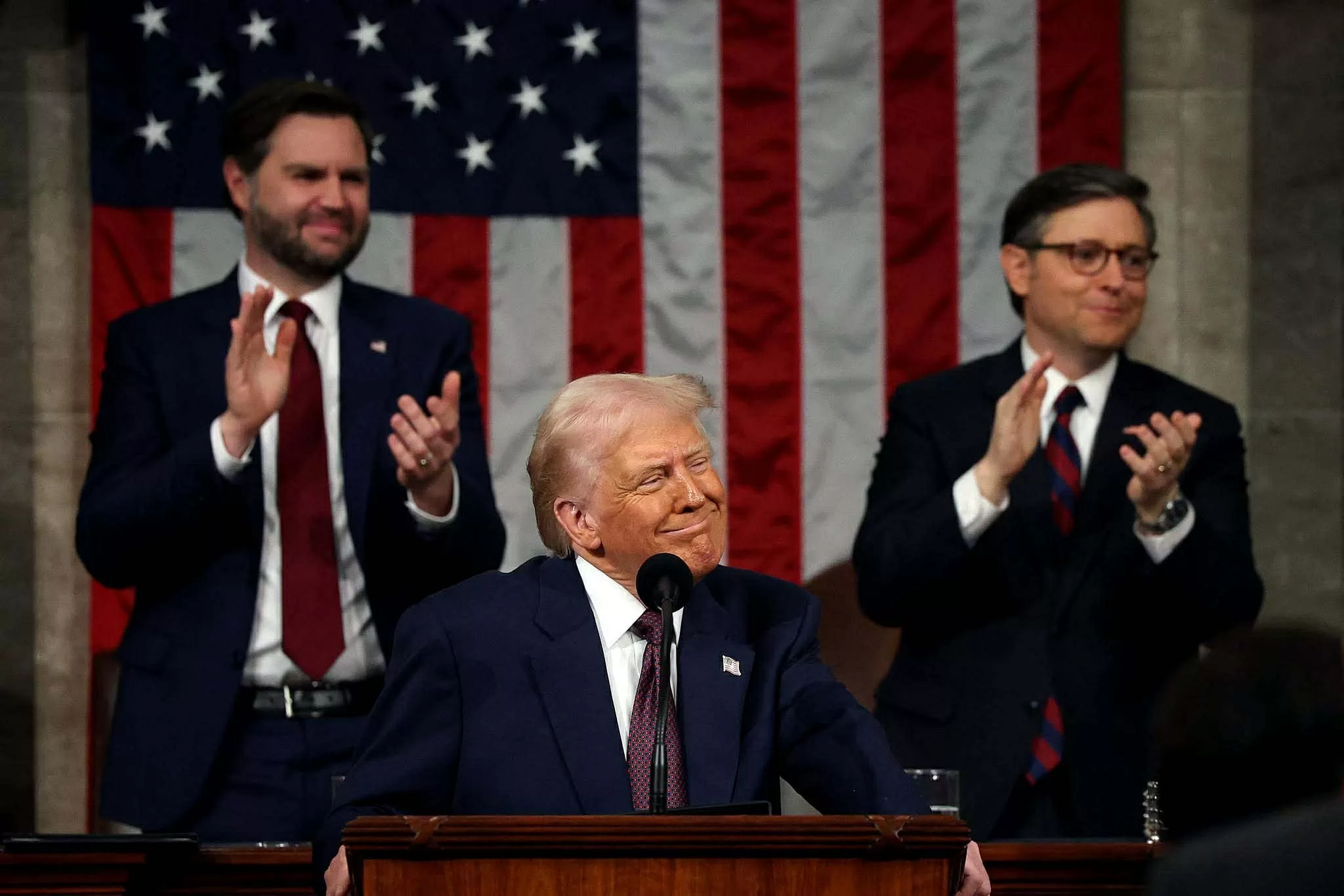 Tổng thống Donald Trump phát biểu tại Quốc hội ngày 4/3. (Nguồn: Reuters)