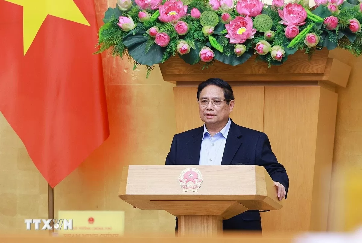 Thủ tướng Phạm Minh Chính chủ trì phiên họp. (Ảnh: Dương Giang/TTXVN) Thủ tướng Phạm Minh Chính chủ trì phiên họp. (Ảnh: Dương Giang/TTXVN)