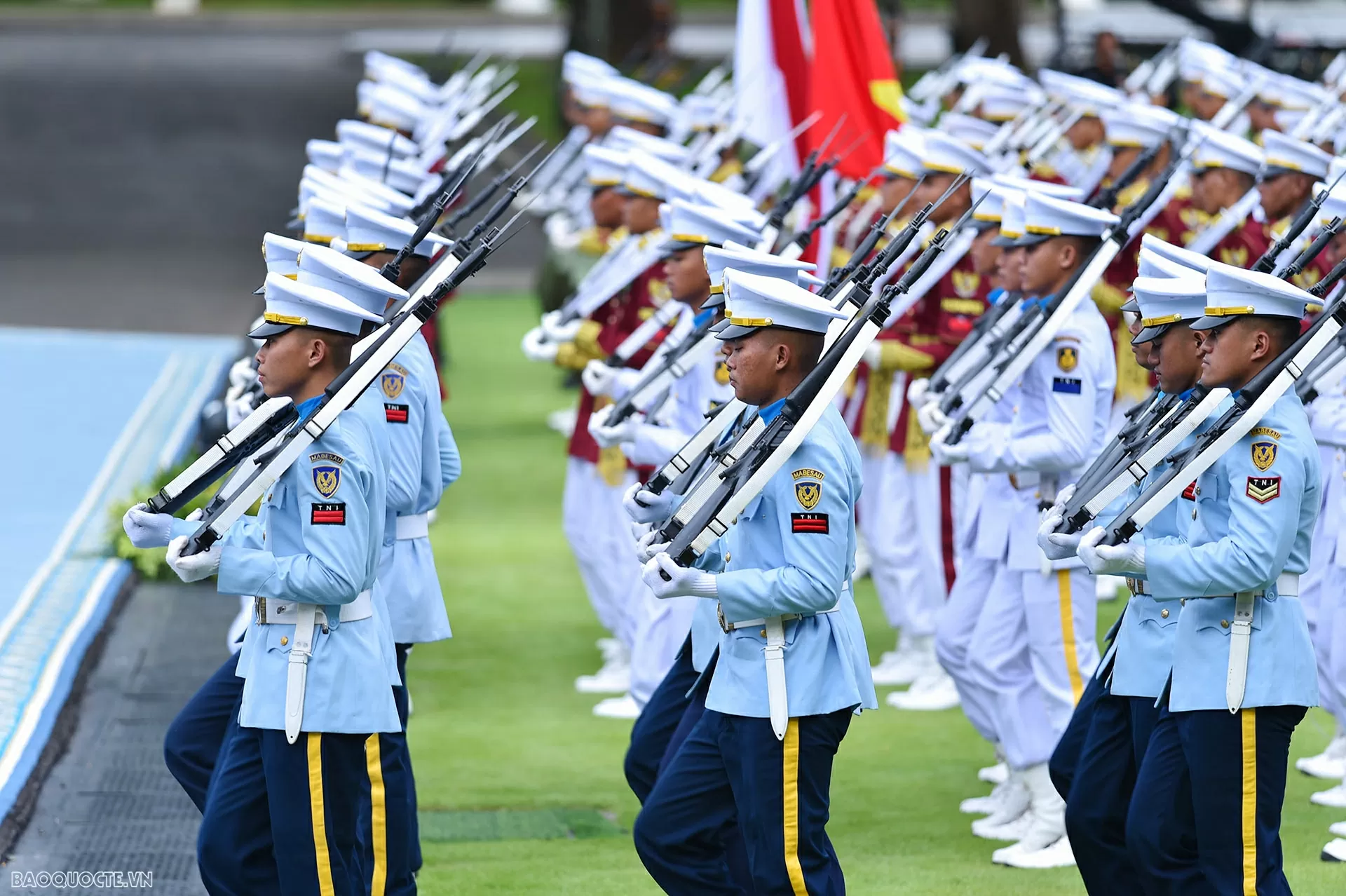 Toàn cảnh lễ đón chính thức Tổng Bí thư Tô Lâm và Phu nhân thăm cấp Nhà nước Indonesia