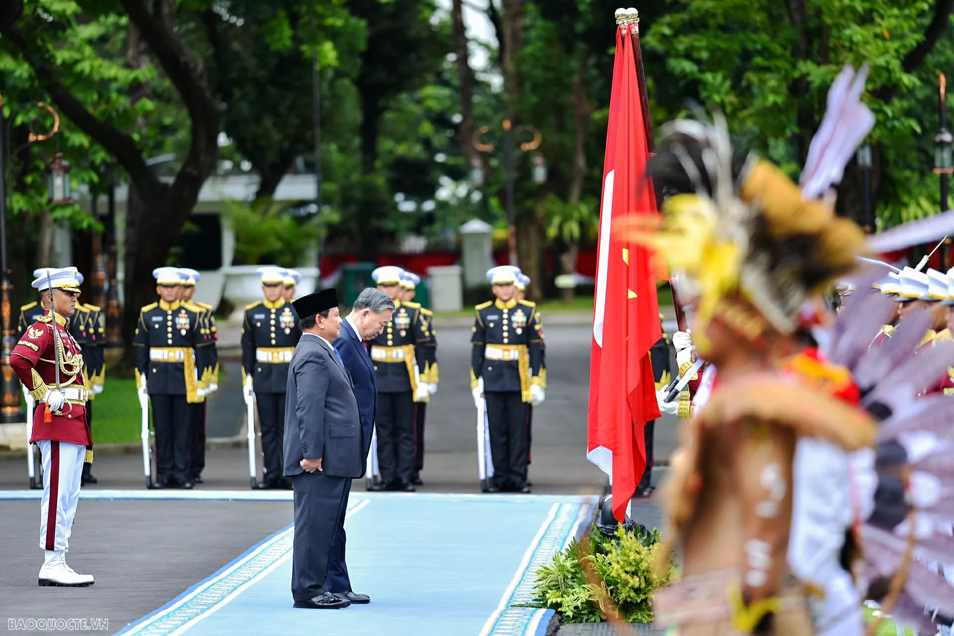 Toàn cảnh lễ đón chính thức Tổng Bí thư Tô Lâm và Phu nhân thăm cấp Nhà nước Indonesia Toàn cảnh lễ đón chính thức Tổng Bí thư Tô Lâm và Phu nhân thăm cấp Nhà nước Indonesia
