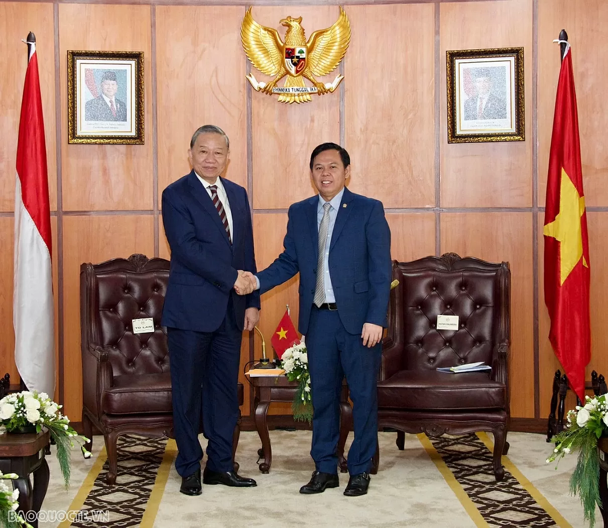 Tổng Bí thư Tô Lâm hội kiến Chủ tịch Hội đồng Đại biểu địa phương Indonesia