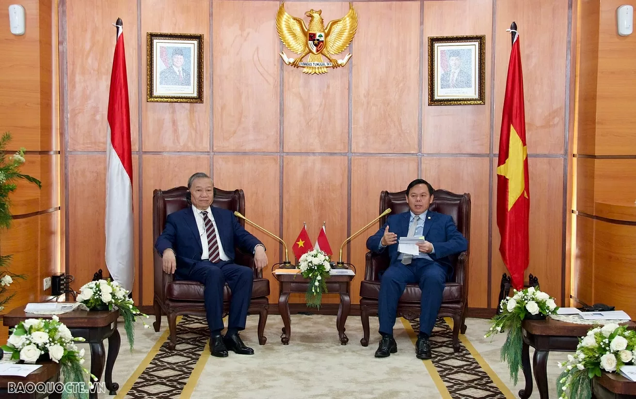 Tổng Bí thư Tô Lâm hội kiến Chủ tịch Hội đồng Đại biểu địa phương Indonesia