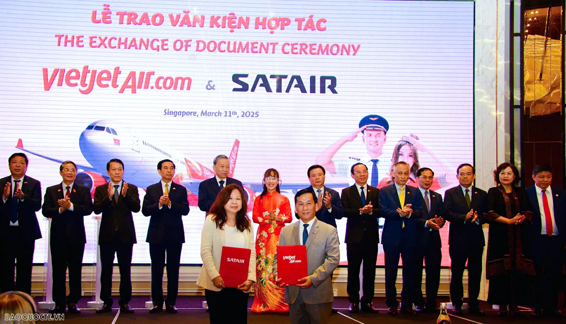 Tổng Bí thư Tô Lâm chứng kiến VietJet Air công bố mở đường bay thẳng Singapore-Phú Quốc